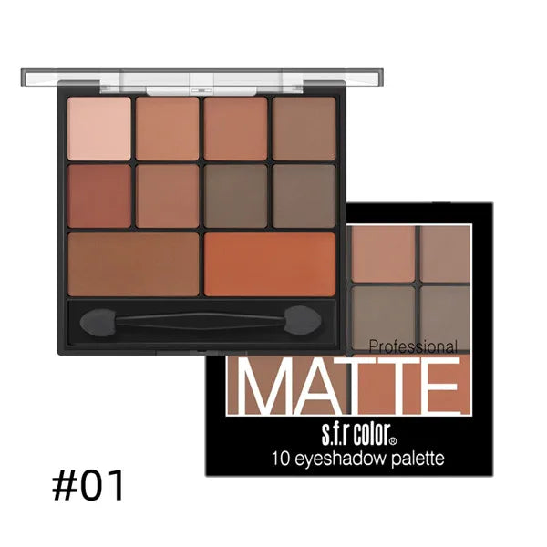10 Color Eyeshadow pallette Makeup Tools Full Matte Eyeshadow Pan Pumpkin Smoky Eye Shadow Nude Eye Shadow With Brush Maquiagem