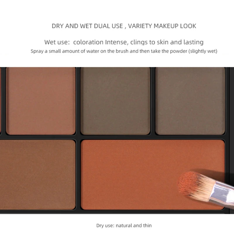 10 Color Eyeshadow pallette Makeup Tools Full Matte Eyeshadow Pan Pumpkin Smoky Eye Shadow Nude Eye Shadow With Brush Maquiagem