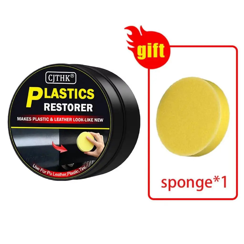 Restaurador de plástico para carro, produtos de limpeza de carro com brilho preto, restauração de couro plástico, polimento automático e reparo, renovador de revestimento