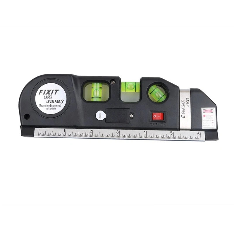 Ferramenta de linha de nível a laser e tripé multiuso kit de nível a laser padrão linha cruzada nivelador laser 8 pés fita métrica régua