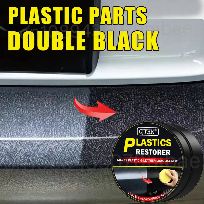 Restaurador de plástico para carro, produtos de limpeza de carro com brilho preto, restauração de couro plástico, polimento automático e reparo, renovador de revestimento